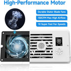 4x10" Smart Register Booster Fan with Remote & Thermostat Control HVAC Vent Booster Fan Richie's
