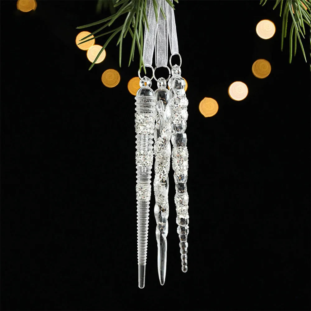 Transparent Acrylic Christmas Ornaments – Star Snowflake Pendant Christmas Ornament Richie's icicles