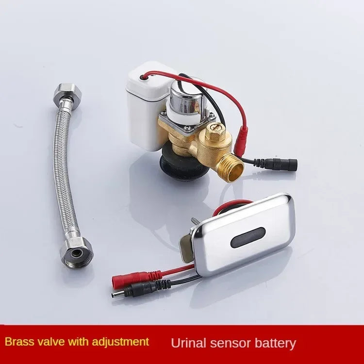 Infrared Sensor Auto Flush Valve Kit for Smart Toilets Sensor Flush Valve Richie's A panel brass -2
