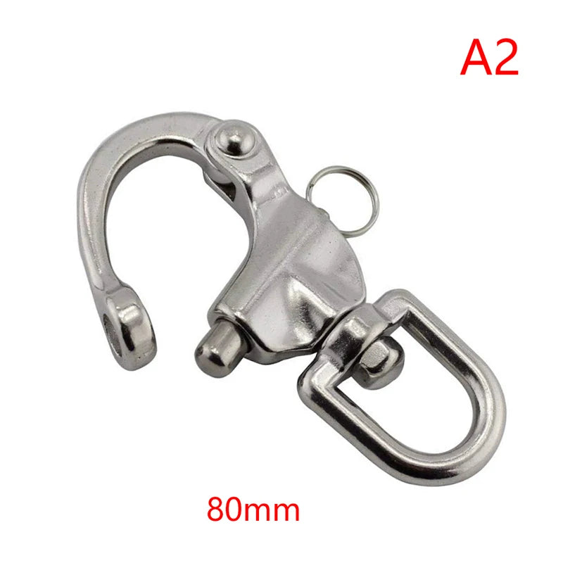 316 Stainless Steel Swivel Eye Snap Shackle | Quick Release Marine Marine Snap Shackle Richie's A2-87mm
