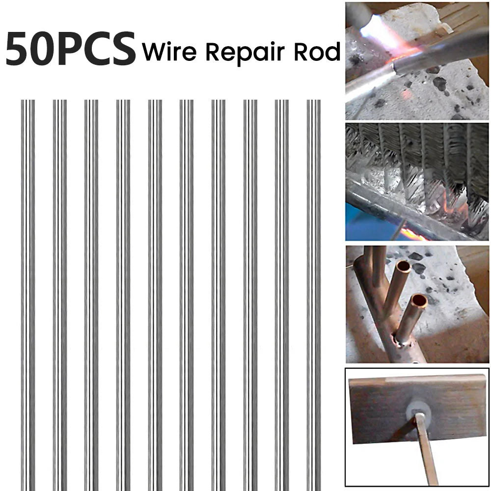 50 Pcs Low Temp Aluminum Brazing Rods 13 Inch Welding Wire Aluminum Brazing Rods Richie's 50pcs