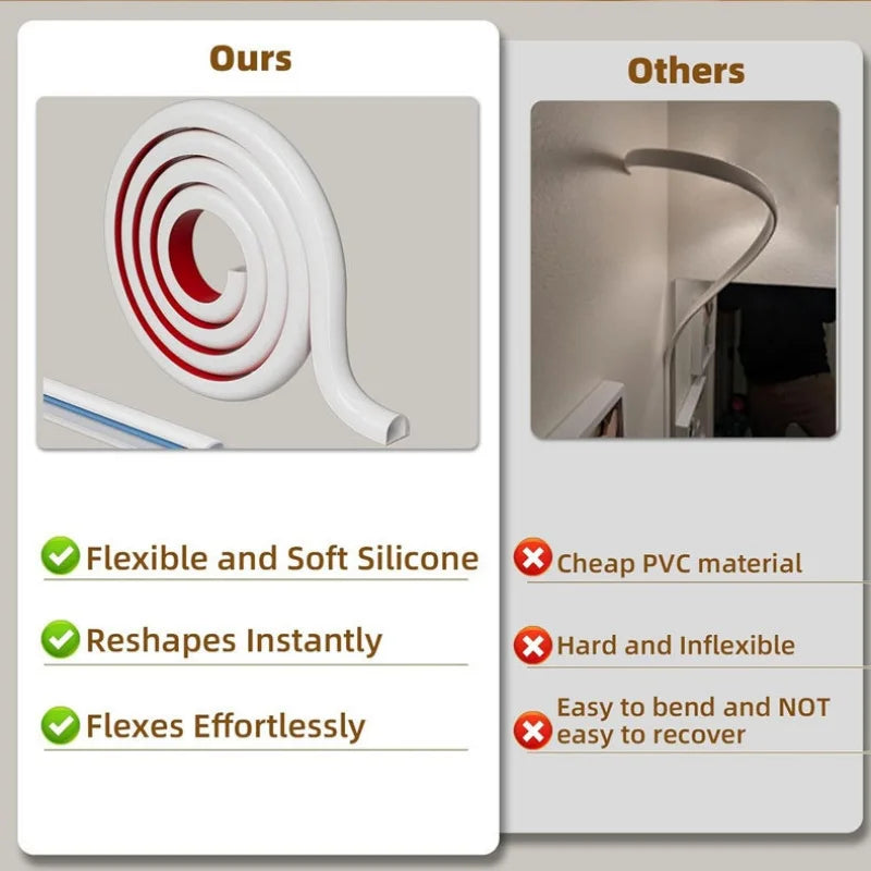 Floor Cable Cover Cord Management Channel 1M/3M PVC Wire Protector Cable Management Cover Richie's