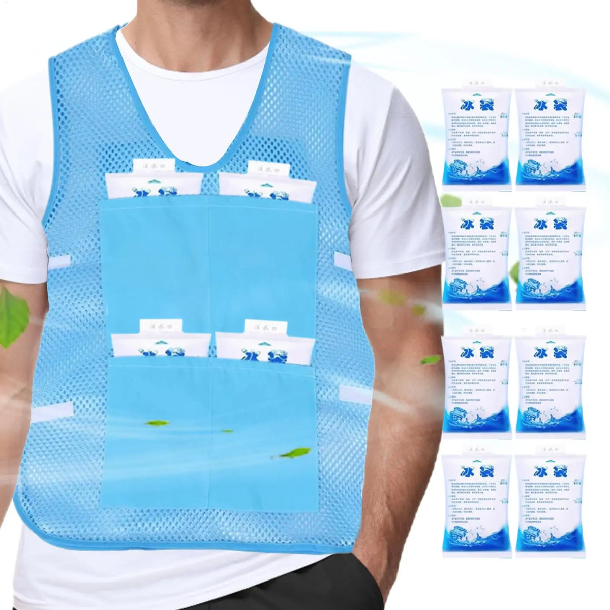 Ice Cooling Vest with Ice Packs – Outdoor Work & Summer Cooling Vest Richie's
