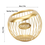 Metal Wire Coffee Pod Holder Basket – Gold/Black, 100+ Pods Coffee Pod Organizer Richie's