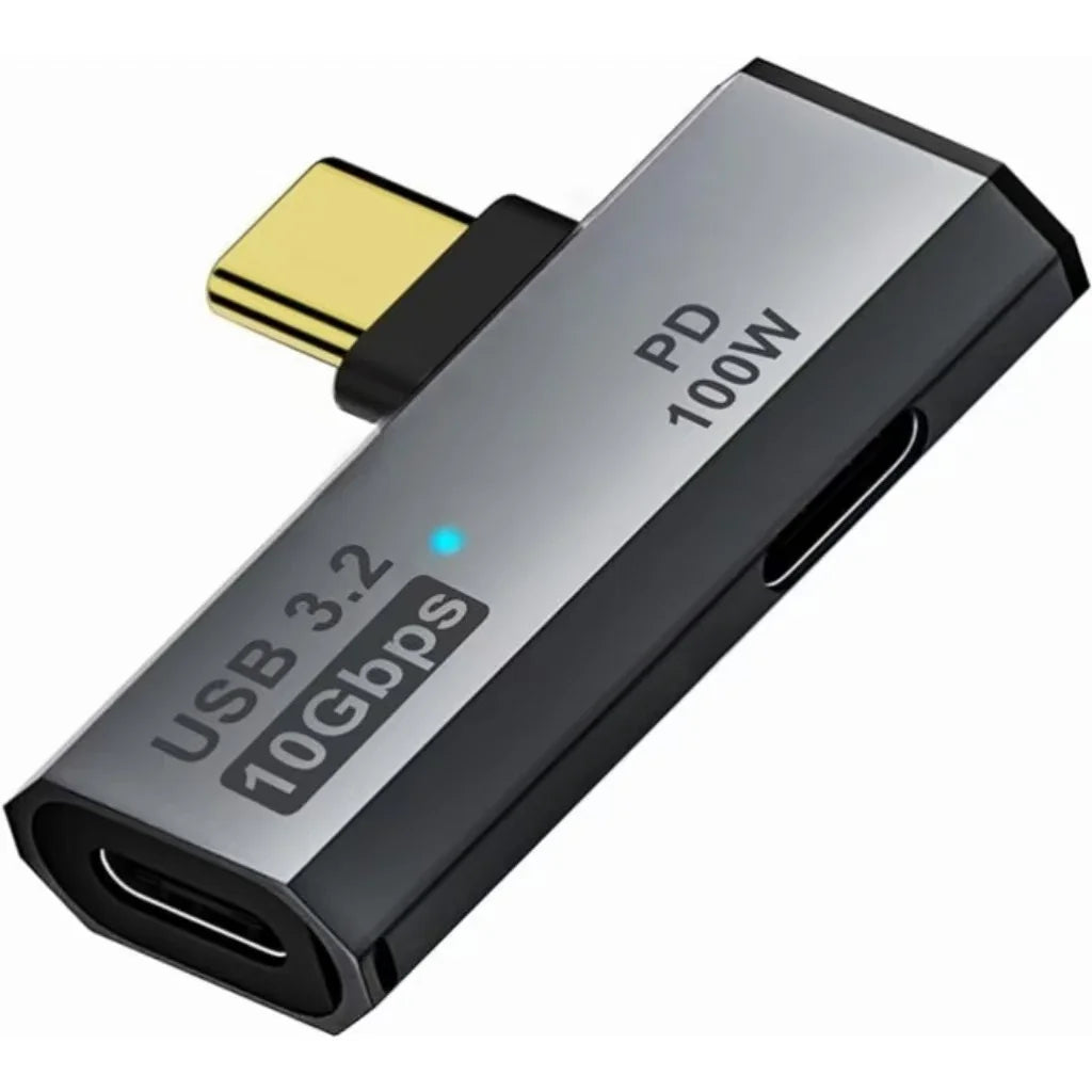 L-Shape USB-C Right Angle Adapter 100W PD Fast Charge 10Gbps USB-C Adapter Richie's Other black1pcs