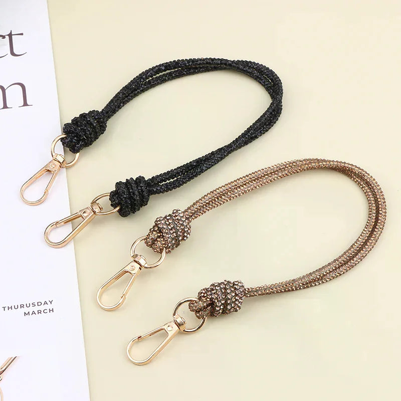 Rhinestone Handbag Chain Strap Loop Knot DIY Bag Accessory Handbag Chain Strap Richie's