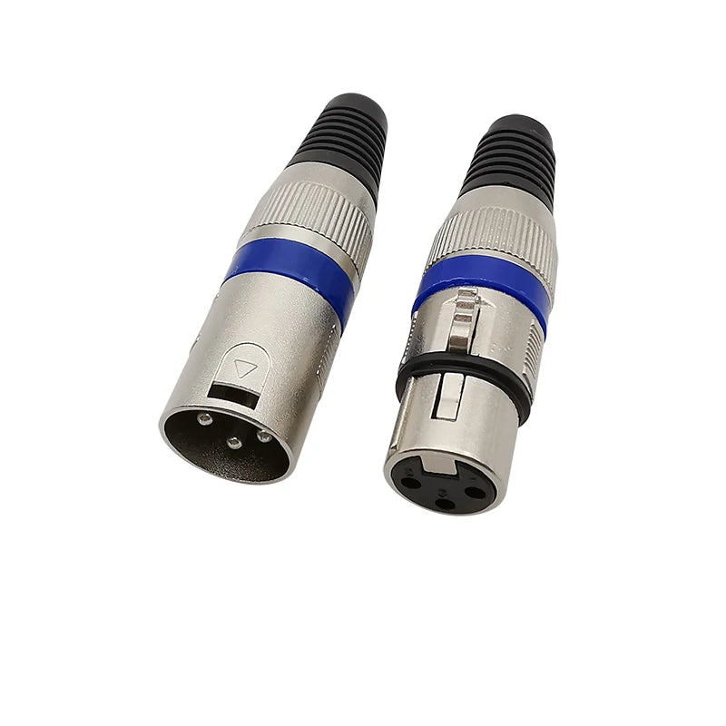 3-Pin XLR Male Female Connectors – Microphone Cable Plug Socket XLR Audio Connector Richie's 1 Male 1 Female