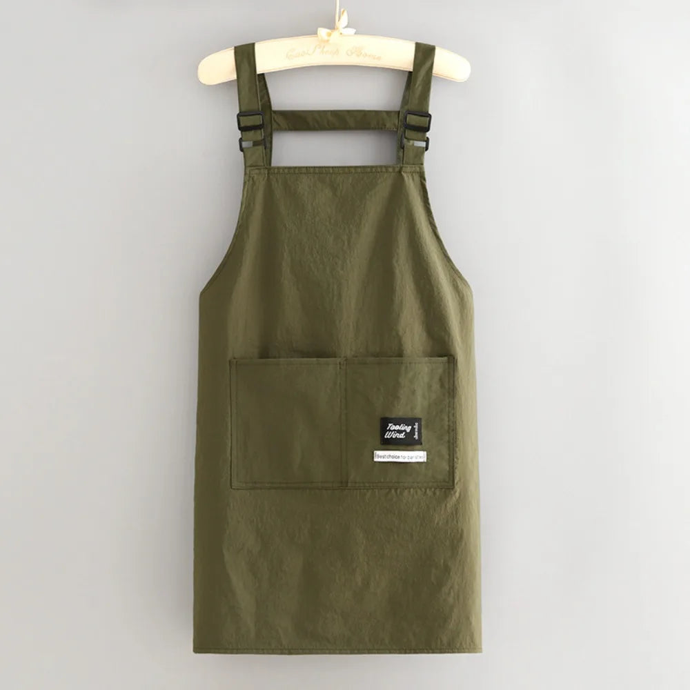 Professional Barber Apron – Waterproof Canvas Work Apron Work Apron Richie's Dark Green-Long