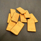 Realistic Gold Bar Replica – Alloy Metal Collectible Décor Decorative Figurine Richie's