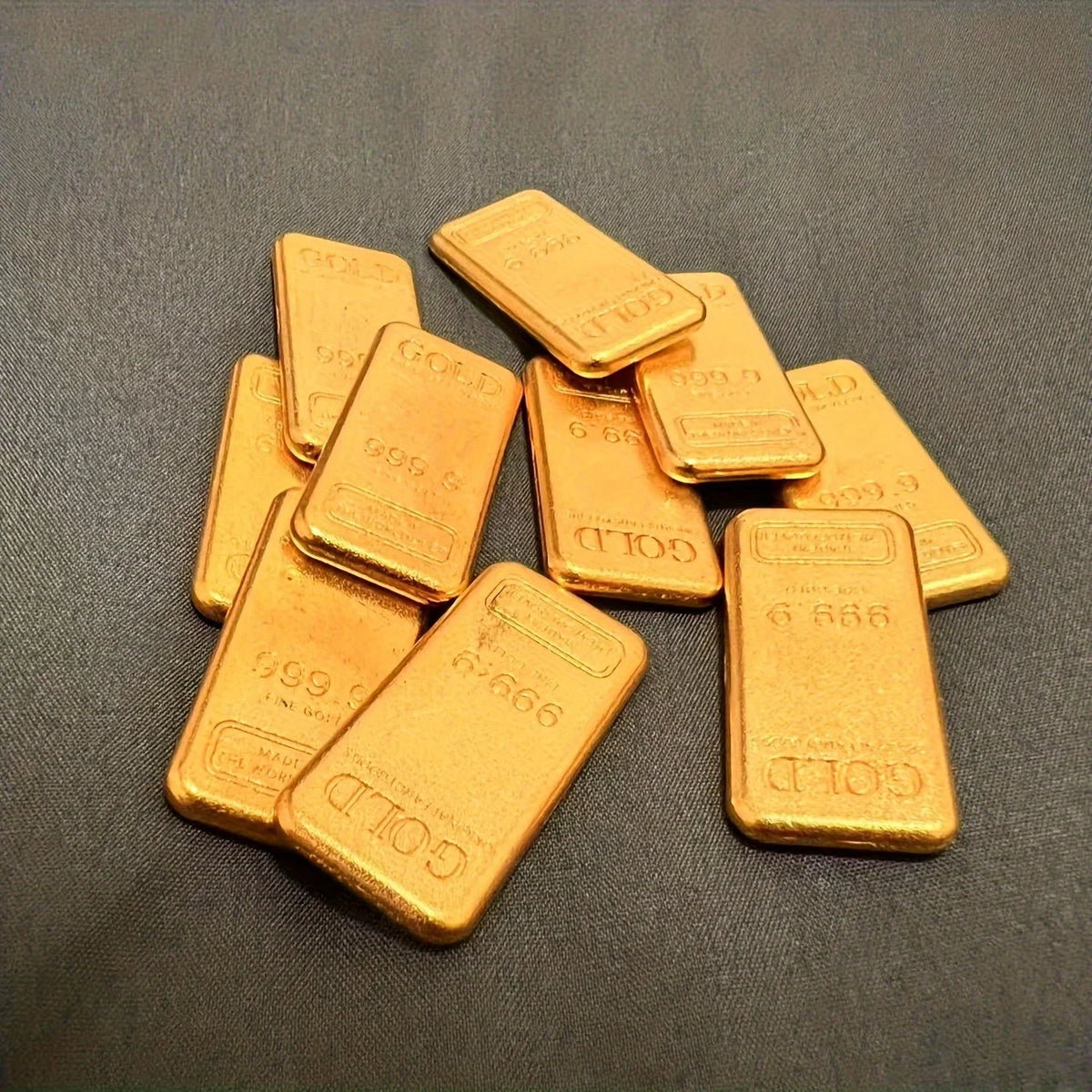 Realistic Gold Bar Replica – Heavy Alloy Metal Home Decor Accent Decorative Replica Richie's
