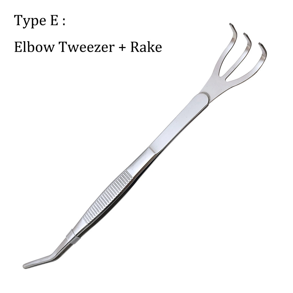 2-in-1 Bonsai Root Rake & Tweezers – 304 Stainless Steel Bonsai Garden Tool Richie's E