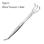 2-in-1 Bonsai Root Rake & Tweezers – 304 Stainless Steel Bonsai Garden Tool Richie's E