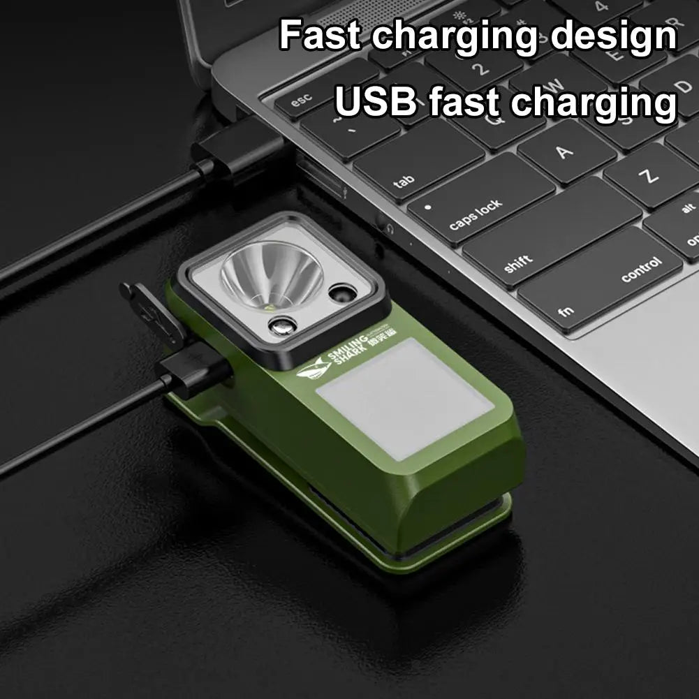EDC Clip-On Cap Light Type-C Rechargeable Magnetic Flashlight Clip-On Flashlight Richie's