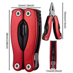 Folding Multi-Tool Pliers – Stainless Steel Camping Survival Kit Multi-Tool Pliers Richie's Red Small 4 inches