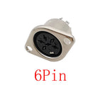 DIN 3 4 5 6 8 Pin Male Plug Female Socket Connector 2Pcs DIN Connector Richie's 6Pin-KP-2Pcs