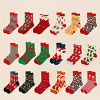 Women's Christmas Socks – Santa, Reindeer, Snowman (5/10 Pairs) Holiday Novelty Socks Richie's