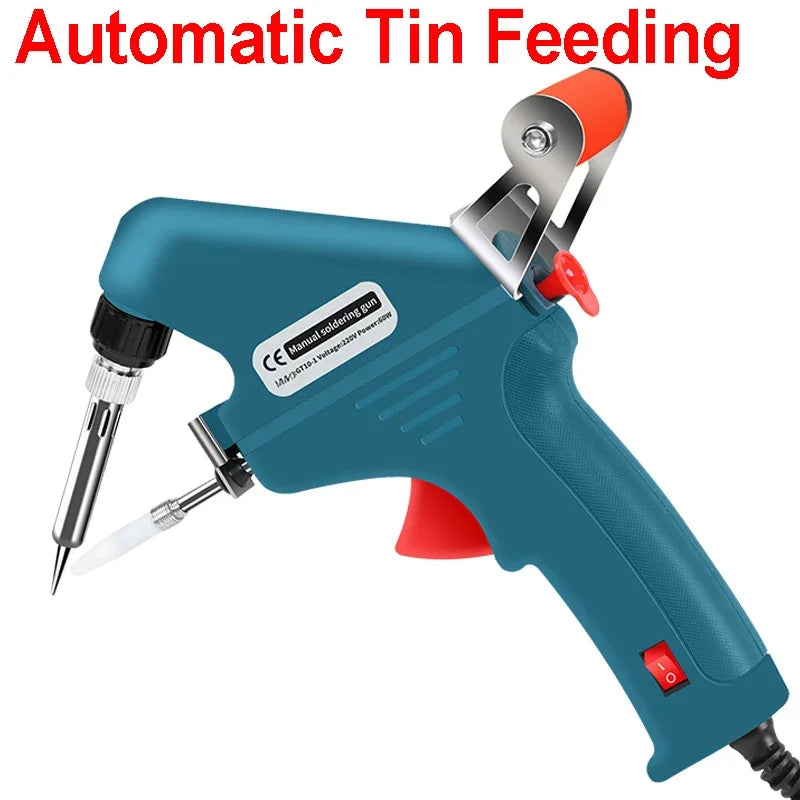 60W Auto Tin-Feed Soldering Gun – PTC Heating, EU Plug Soldering Gun Richie's