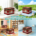 Large Foldable Christmas Storage Box with Lid | Santa Design Foldable Storage Box Richie's