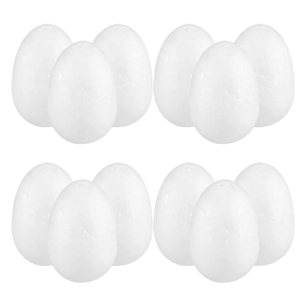 50Pcs White Foam Eggs 4cm – Easter DIY Craft & Painting Decor Craft Foam Eggs Richie's