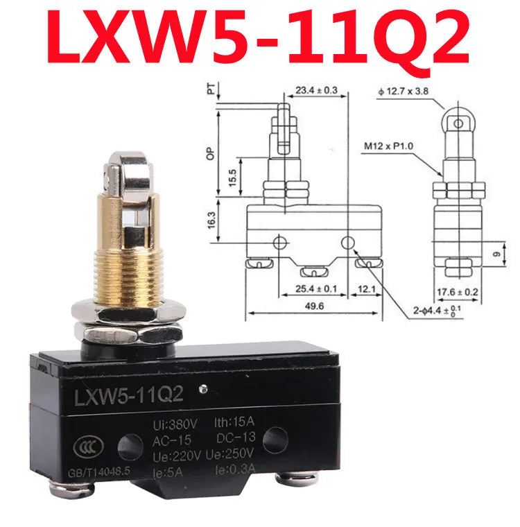 LXW5 Micro Limit Switch 10A AC 380V DC 220V Push Plunger SPDT Micro Limit Switch Richie's LXW5-11Q2