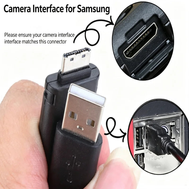 1.5M SUC-C3 SUC-C7 USB Data & Charging Cable for Samsung Camera Camera USB Cable Richie's