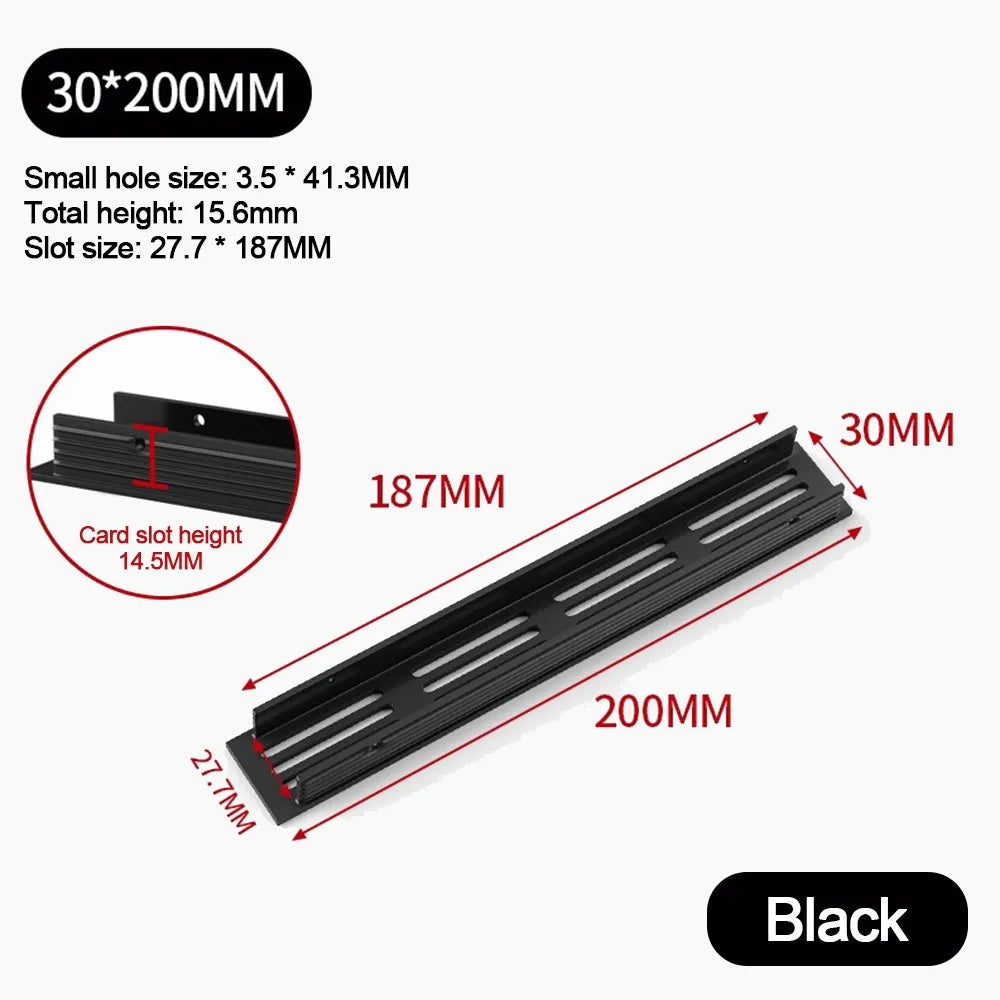 Aluminum Alloy Ventilation Grille Cover 30mm – Cabinet Air Vent Ventilation Grille Cover Richie's 30-200mm-black