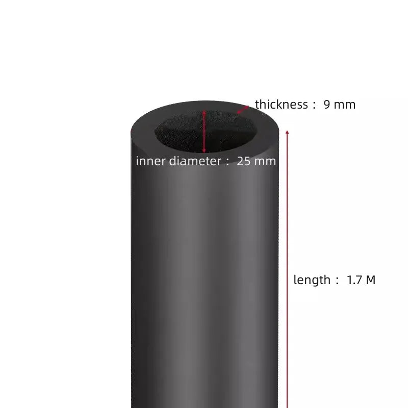1.7M Sponge Rubber Pipe Insulation Sleeve – Waterproof Foam Tube Pipe Insulation Sleeve Richie's 25X9mm