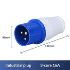 220V 16A IP44 Waterproof Industrial Plug & Socket Connector Industrial Power Connector Richie's A1
