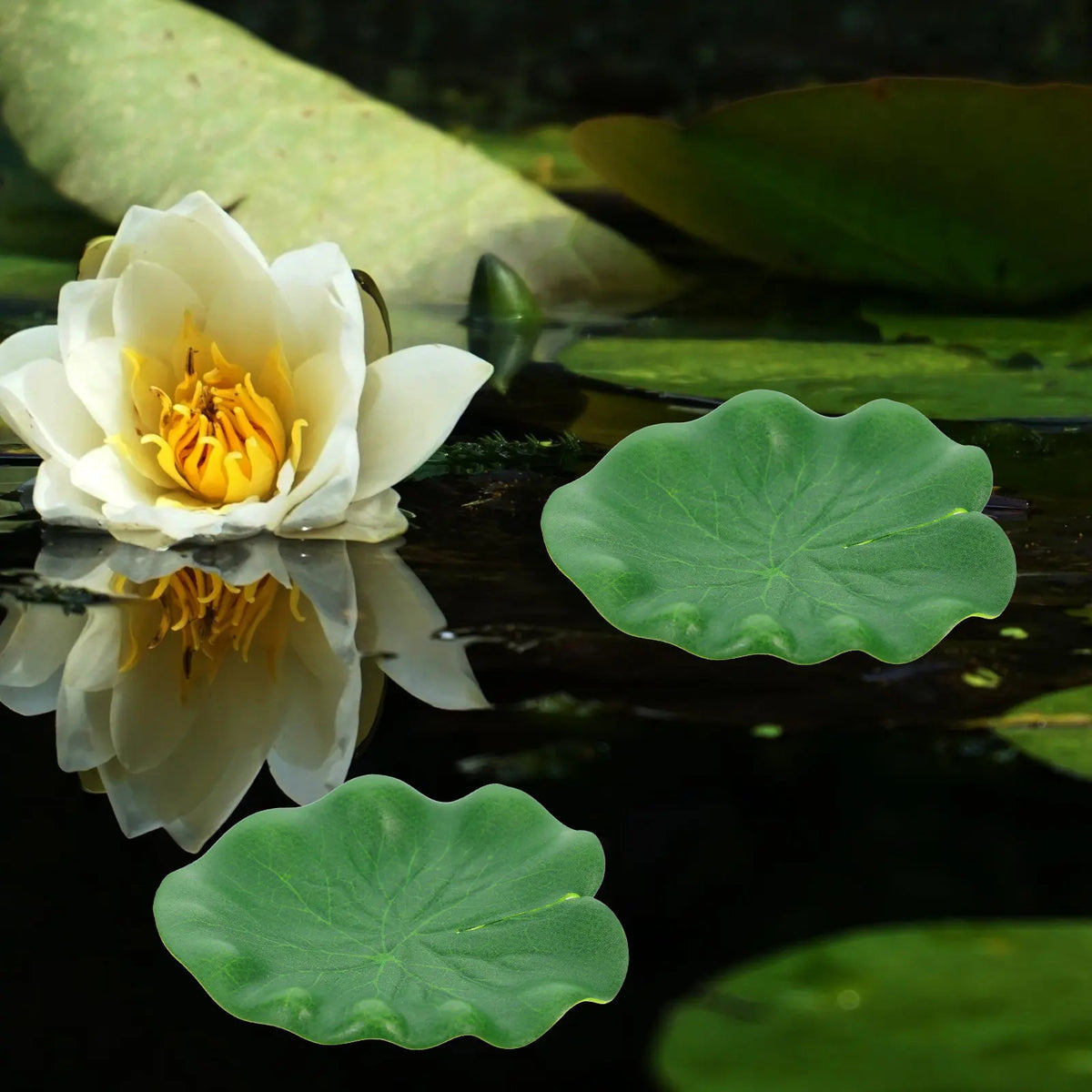 10Pcs Artificial Foam Lotus Leaves Floating Pond Fish Tank Decor Artificial Pond Decor Richie's