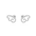 Angel Wing Crystal Stud Earrings – Sparkling Geometric Ear Studs Crystal Stud Earrings Richie's A