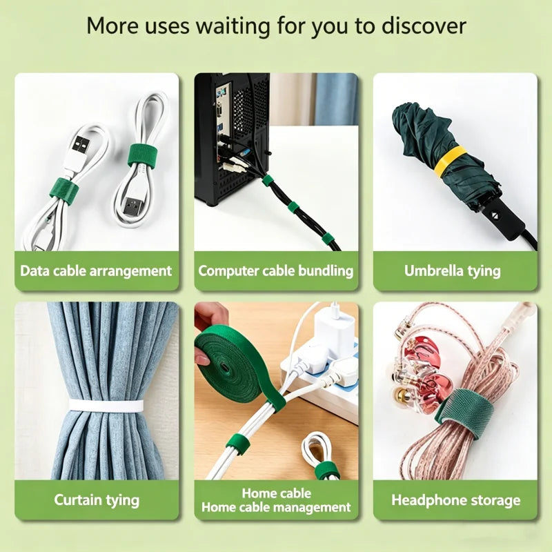 Reusable Nylon Plant Ties – Self-Adhesive Hook & Loop Fastener Garden Plant Ties Richie's