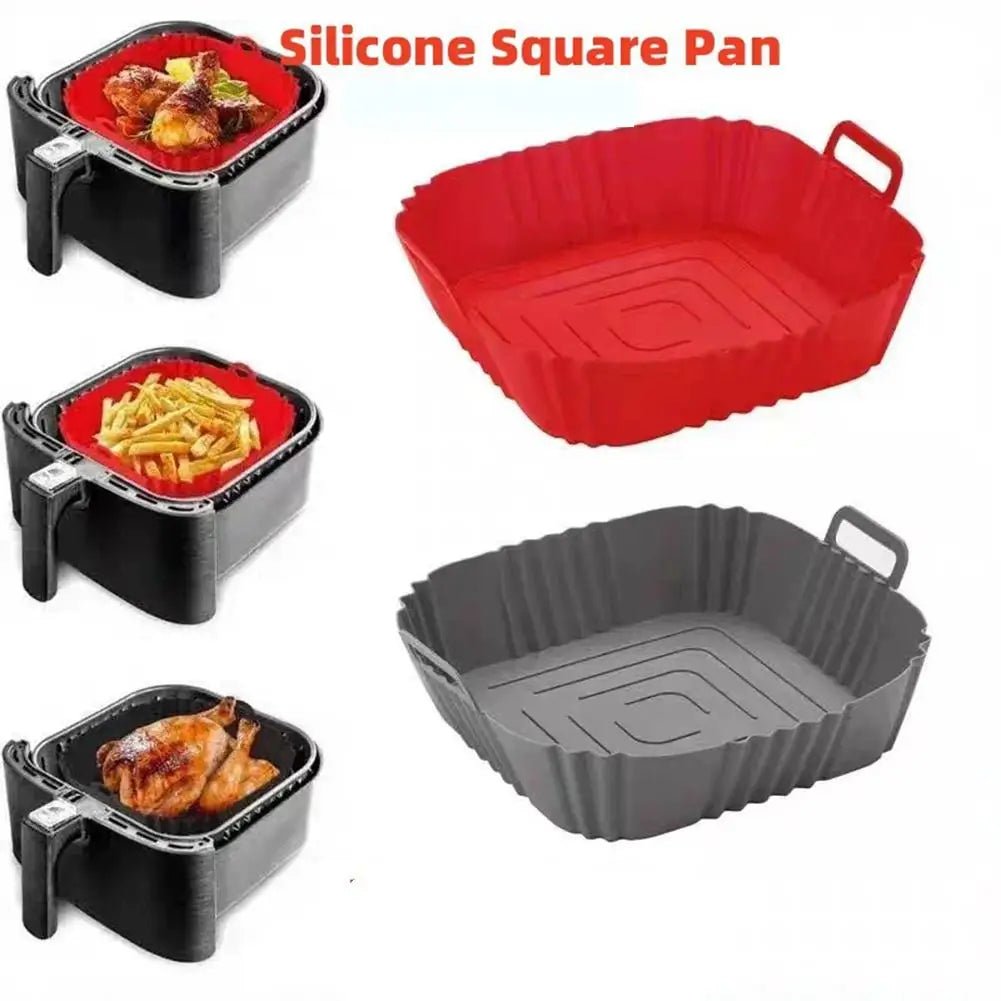 BPA-Free Silicone Air Fryer Liner Square Reusable Basket Mat 4–7 QT Air Fryer Liner Richie's