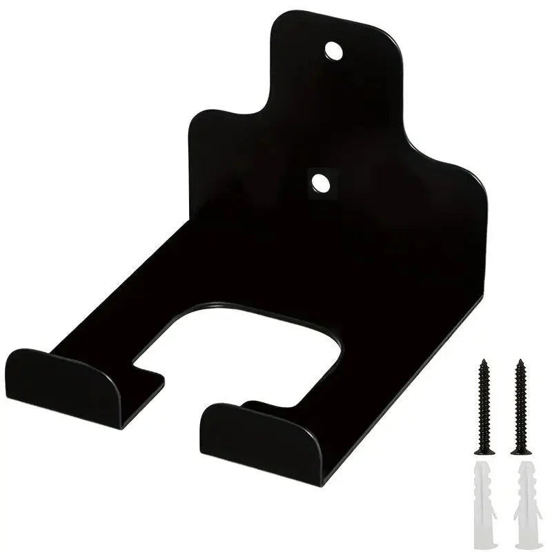 Wall-Mounted Garage Trimmer Rack & Garden Tool Hanger Garden Tool Rack Richie's black