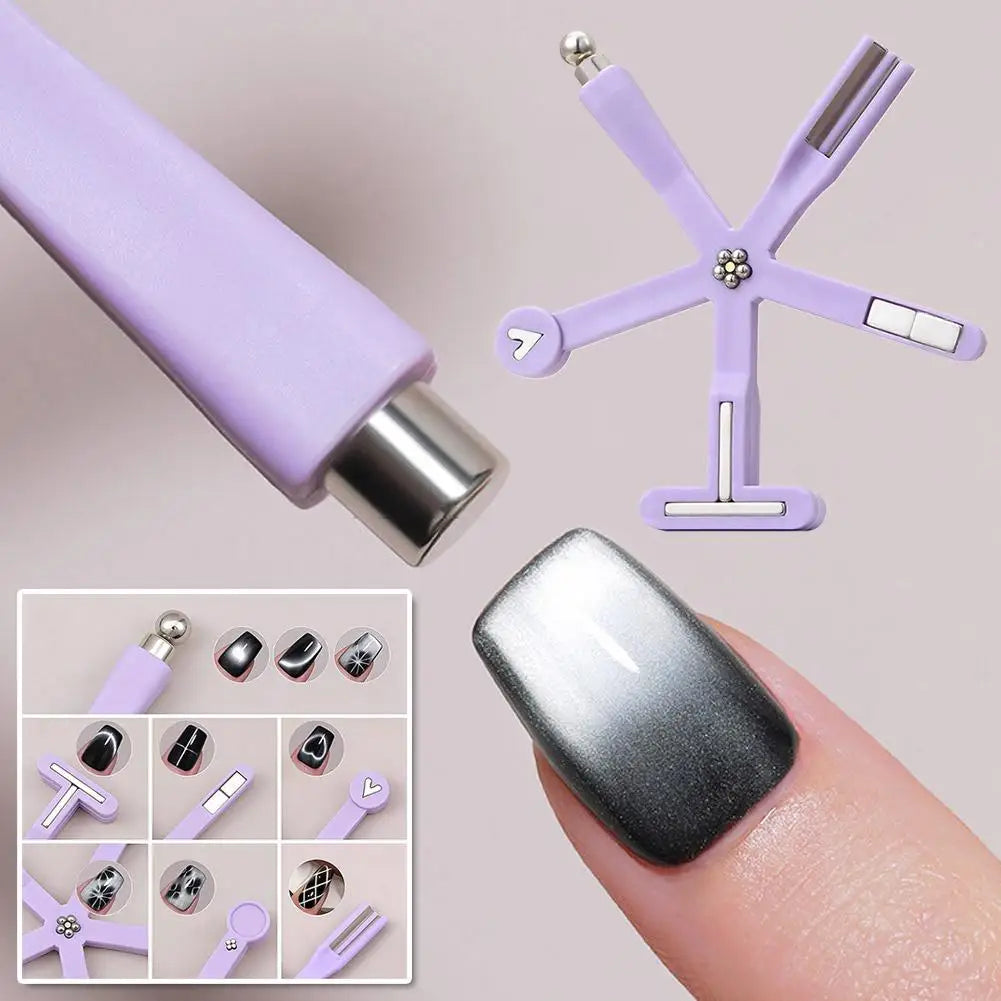 8-in-1 Cat Eye Nail Magnet Tool | Starfish Gel Polish Stick Nail Art Magnet Richie's