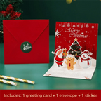 3D Pop-Up Christmas Greeting Card | Festive Postcard Christmas Greeting Card Richie's Style A
