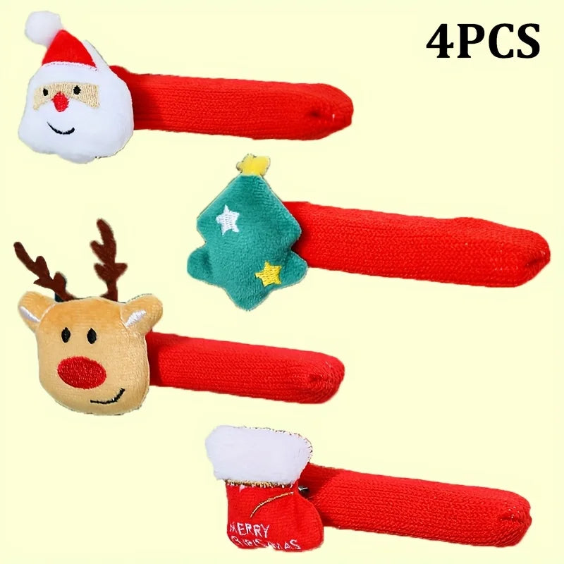 Santa Claus Door Handle Covers | Christmas Glove Decorations Christmas Door Decoration Richie's