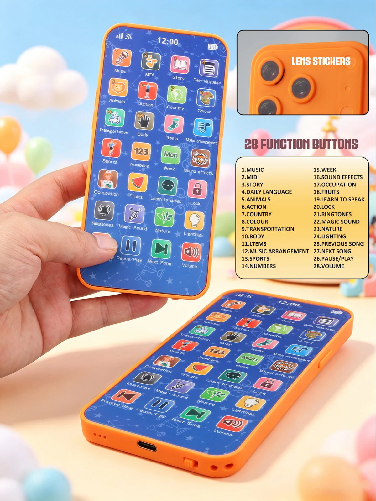 Kids' Smart Educational Toy Smartphone Ages 3–6 | Gift Idea Educational Toy Phone Richie's