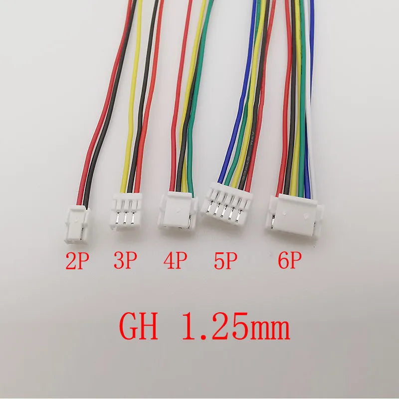 10Pcs JST Female Connectors SH GH PH XH 2–6 Pin Wire Cables Wire Cable Connector Richie's