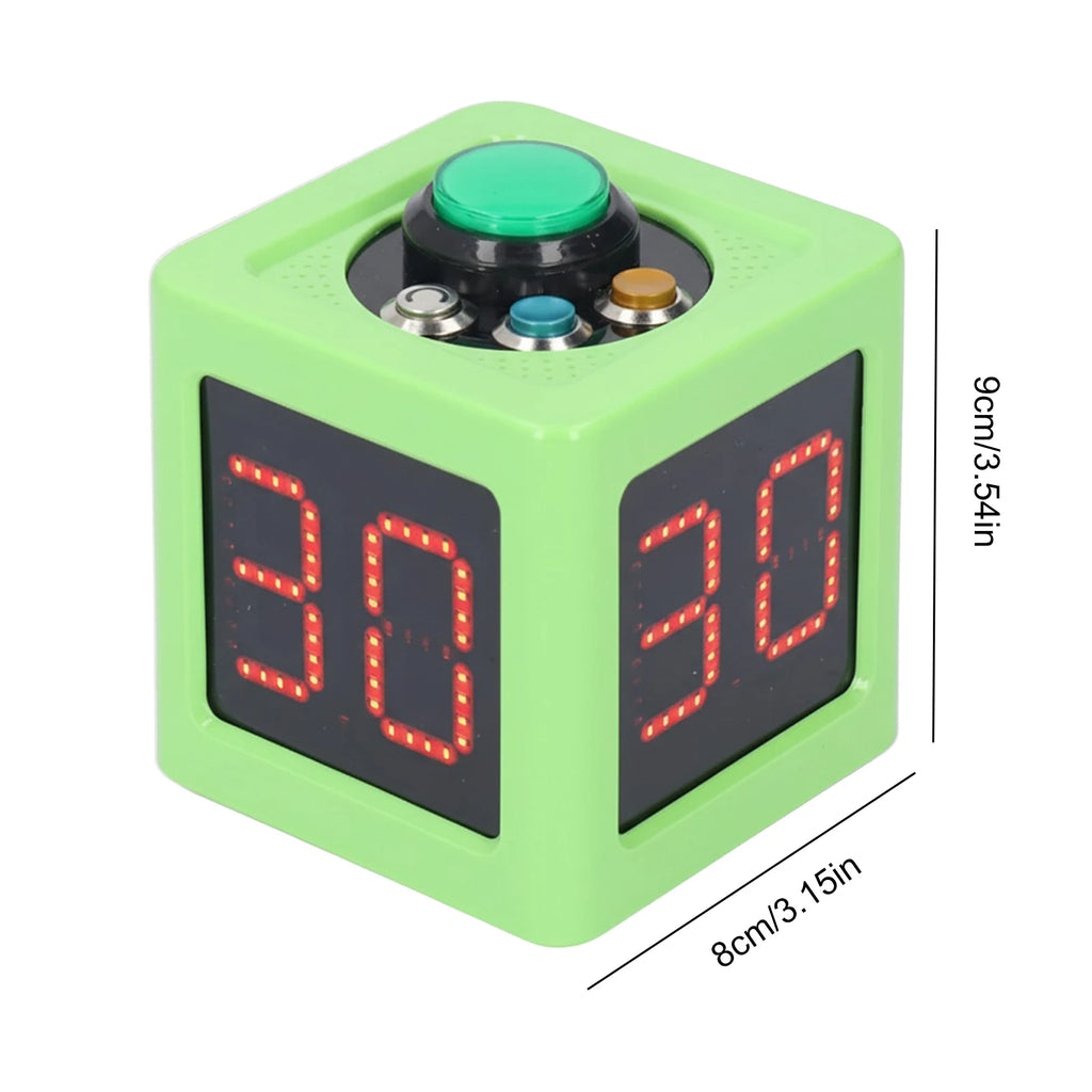 APWIKOGER 4-Sided Digital Cube Countdown Timer – Poker Chess Digital Cube Timer Richie's Green