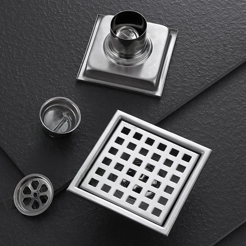 Stainless Steel Tile Insert Floor Drain 150mm – Anti-Odor Floor Drain Richie's