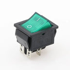 KCD4 Latching Rocker Switch 4/6 Pin with Light 16A 250V Rocker Switch Richie's green 4PIN