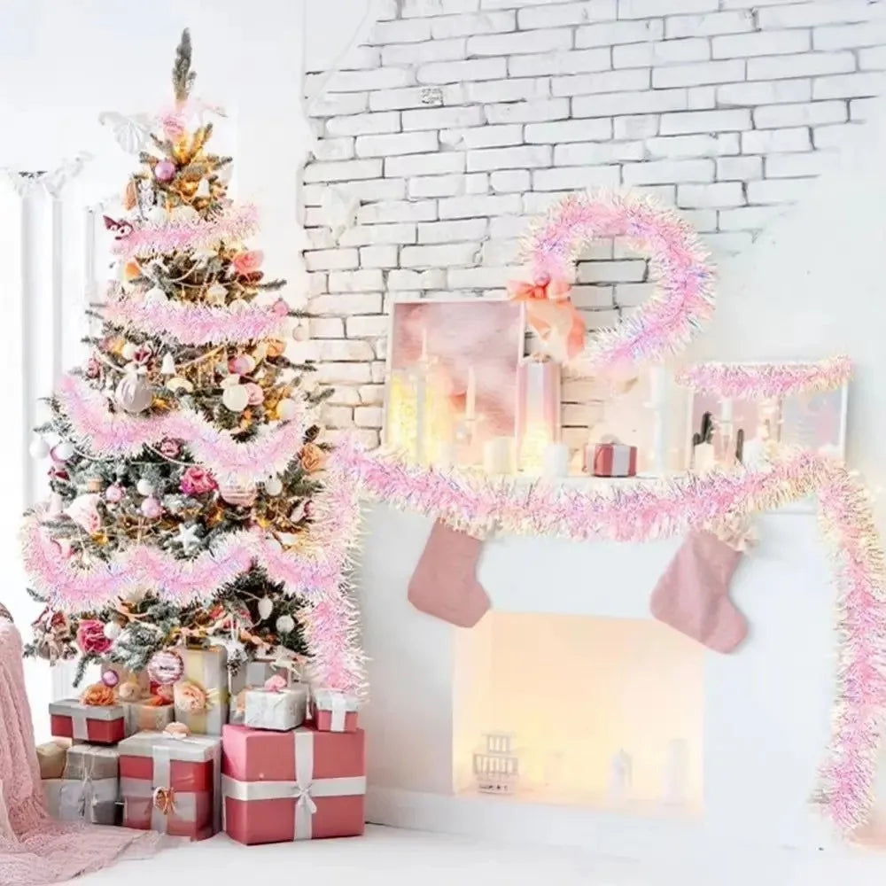 2M Pink Tinsel Garland – Sparkling Christmas & Party Decor Christmas Tinsel Garland Richie's
