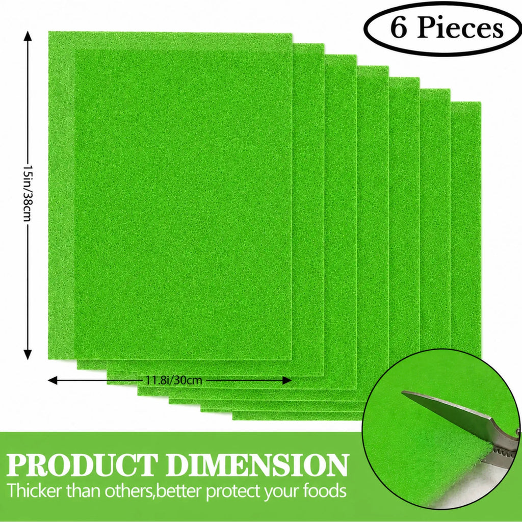 6-Pack Reusable Fridge Mats – Drawer & Shelf Liners Fridge Shelf Liner Richie's