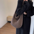 Women's Large Knit Tote Bag – Shoulder & Crossbody Handbag Women's Tote Bag Richie's