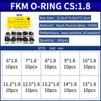 NBR Silicone FKM O-Ring Repair Kit – 1.8mm & 2.65mm Gasket Set O-Ring Repair Kit Richie's 147-FB-BW100S