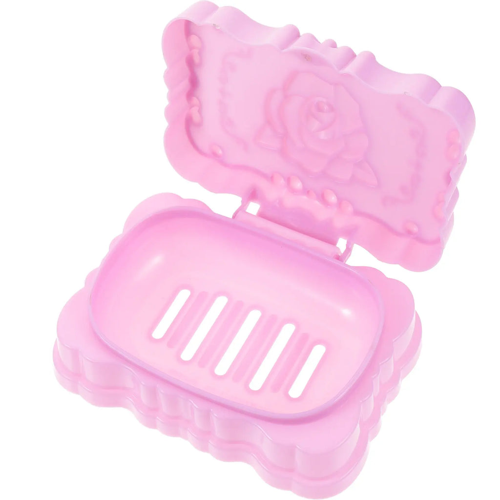 Double Layer Draining Soap Dish with Lid – Travel Soap Box Soap Dish Holder Richie's