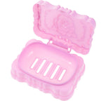 Double Layer Draining Soap Dish with Lid – Travel Soap Box Soap Dish Holder Richie's