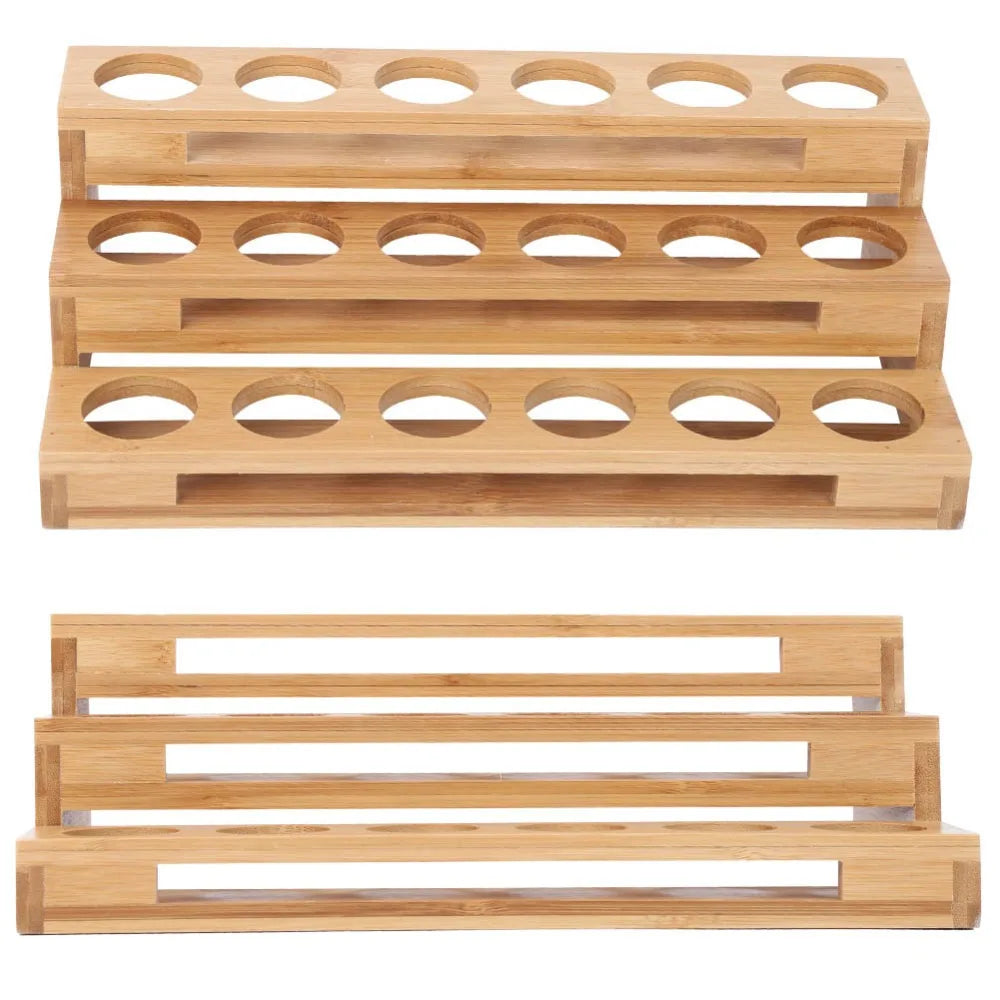 Wooden 3-Tier Essential Oil Display Rack – 18-Hole Organizer Essential Oil Rack Richie's