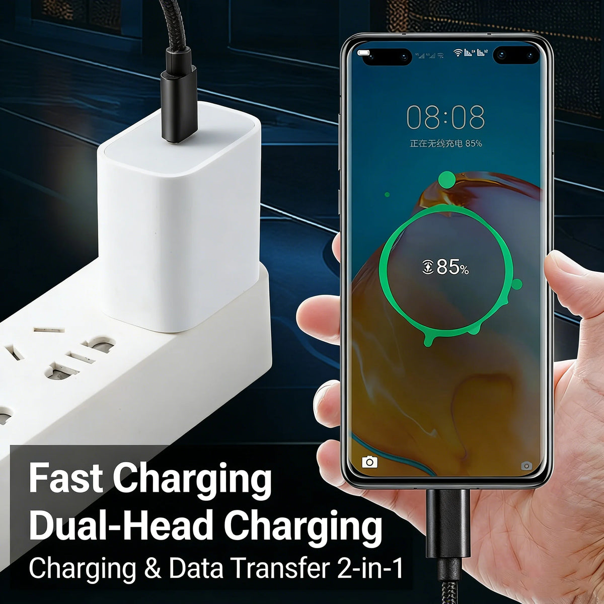 USB-C to USB-C Cable 60W Fast Charging Nylon Braided 1m 2m 3m USB-C Charging Cable Richie's