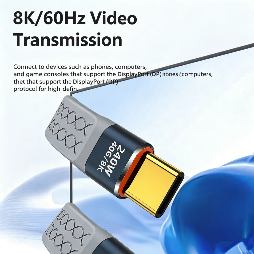 USB4 Type-C Cable 240W PD 40Gbps 8K Video – FUCHU USB-C Cable Richie's